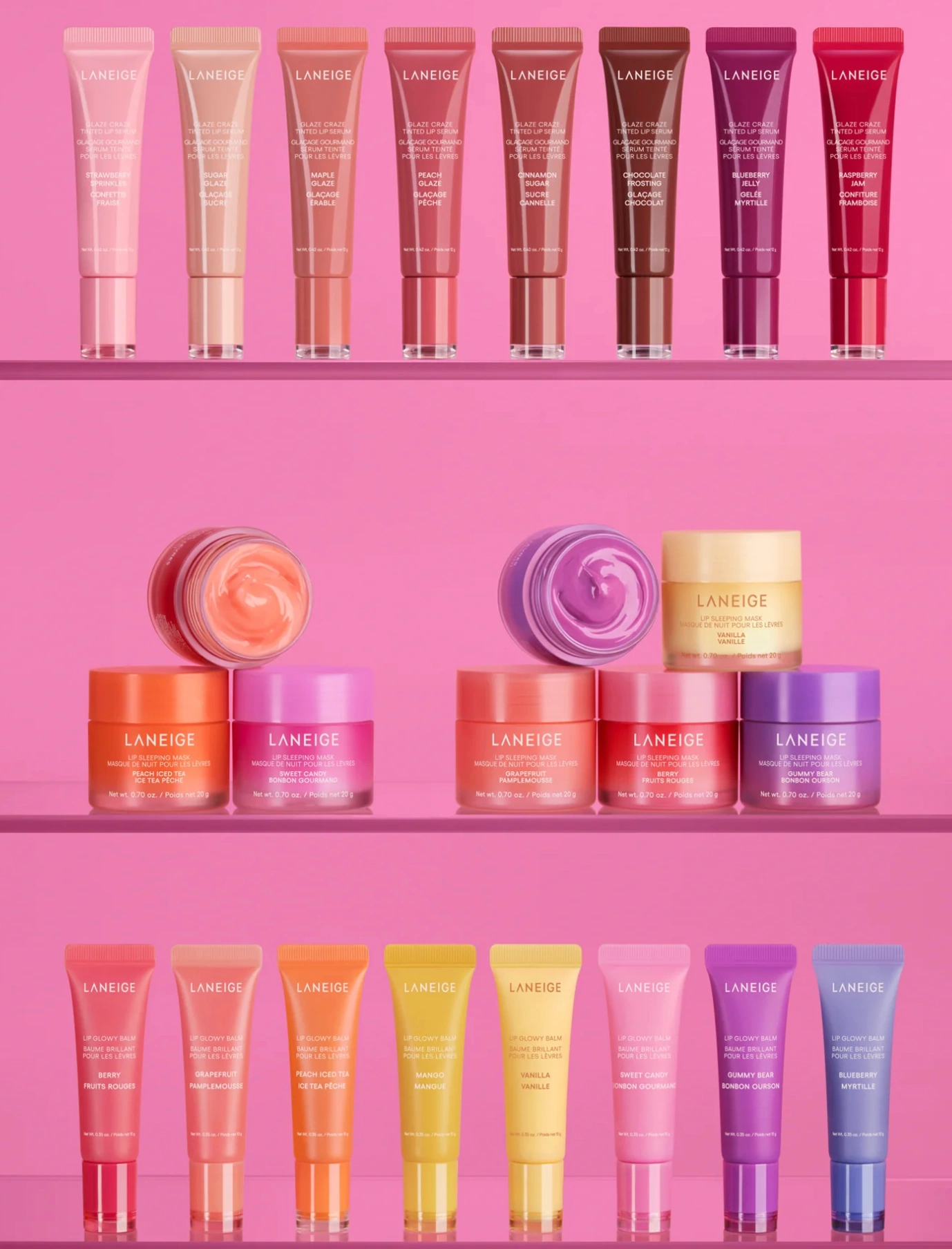 Laneige varied lip lines