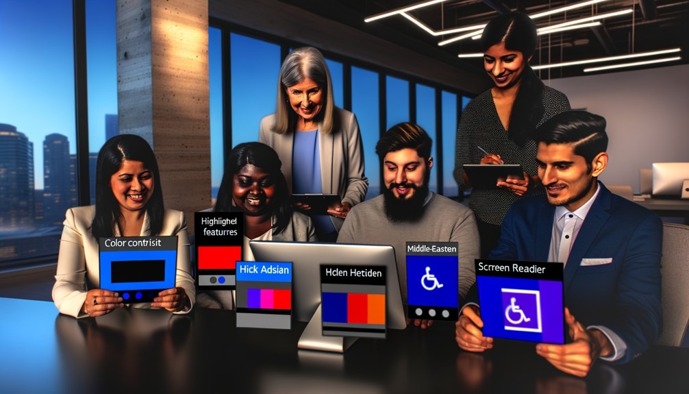 A group of people looking at computersAI-generated content may be incorrect.