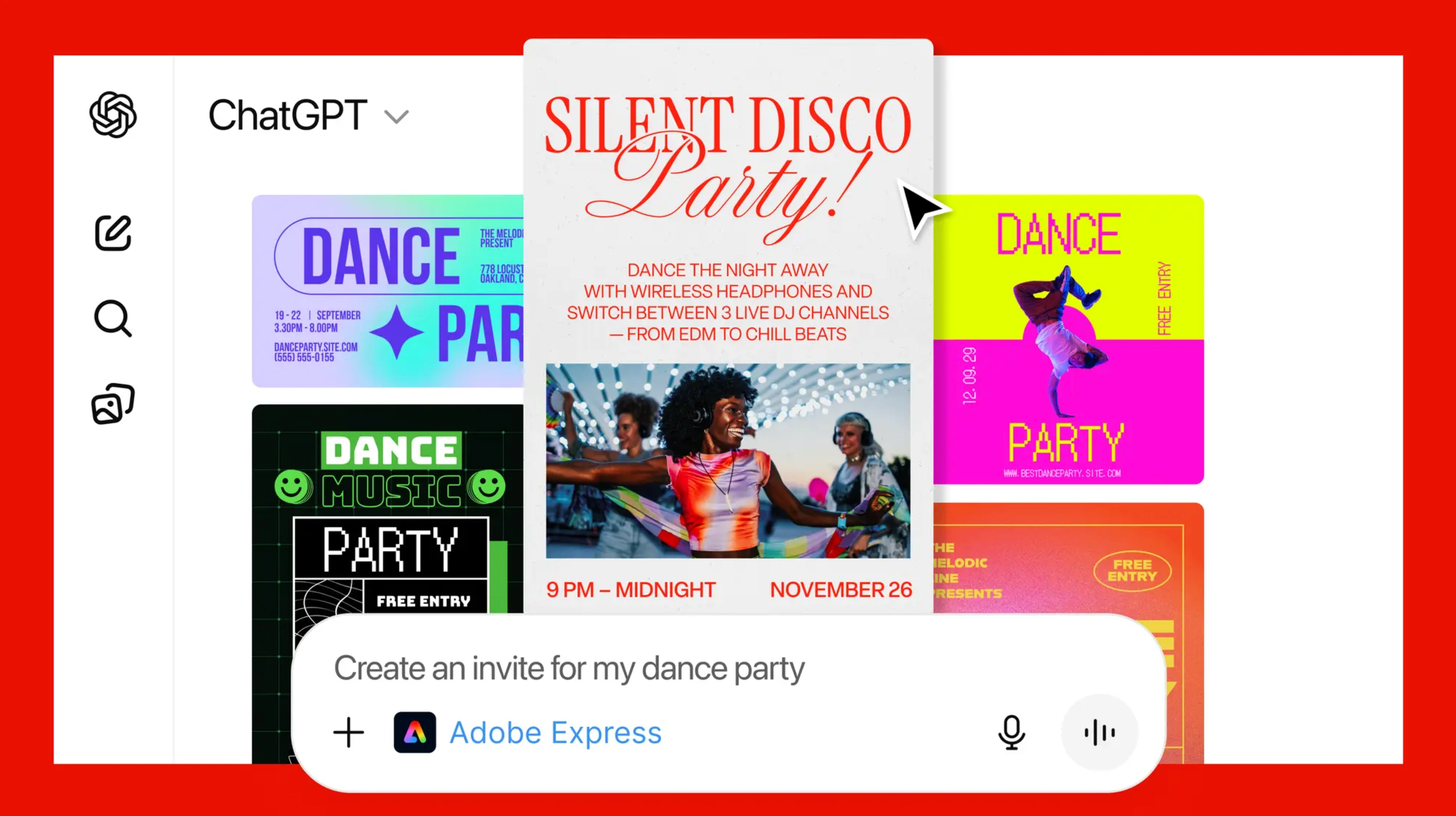 Adobe express for ChatGPT