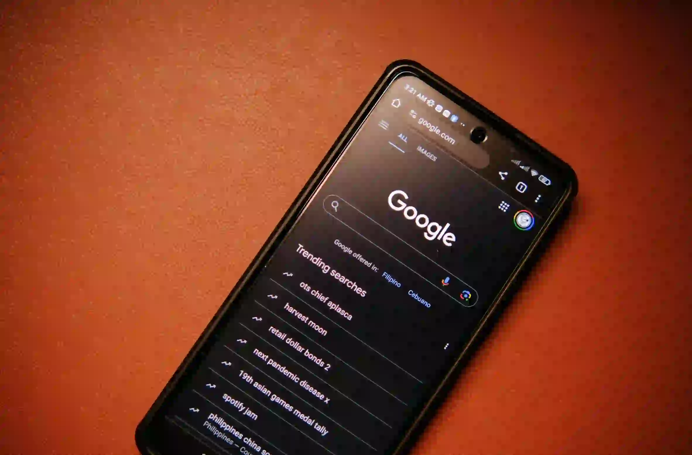 google search bar on mobile