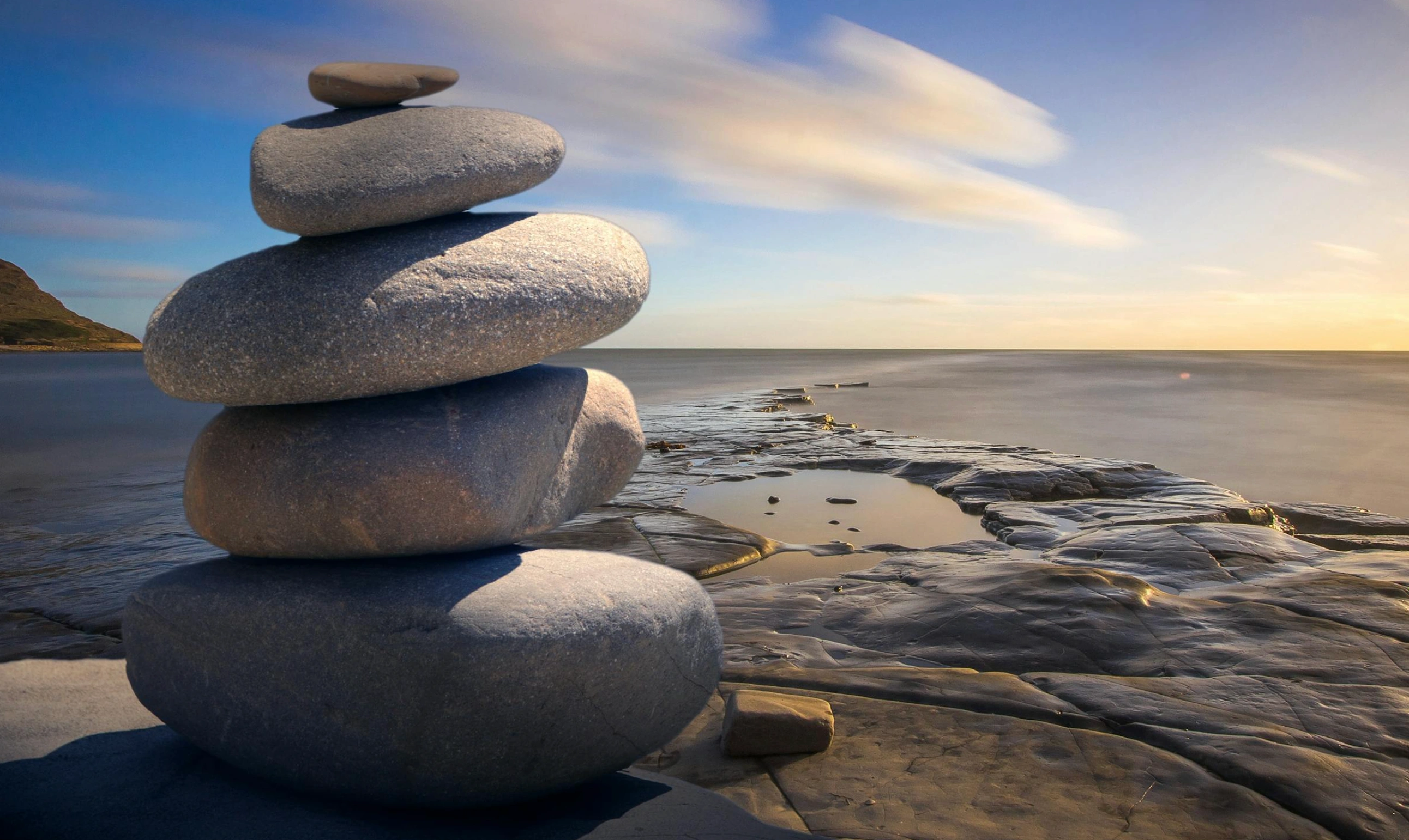 large rocks on beach