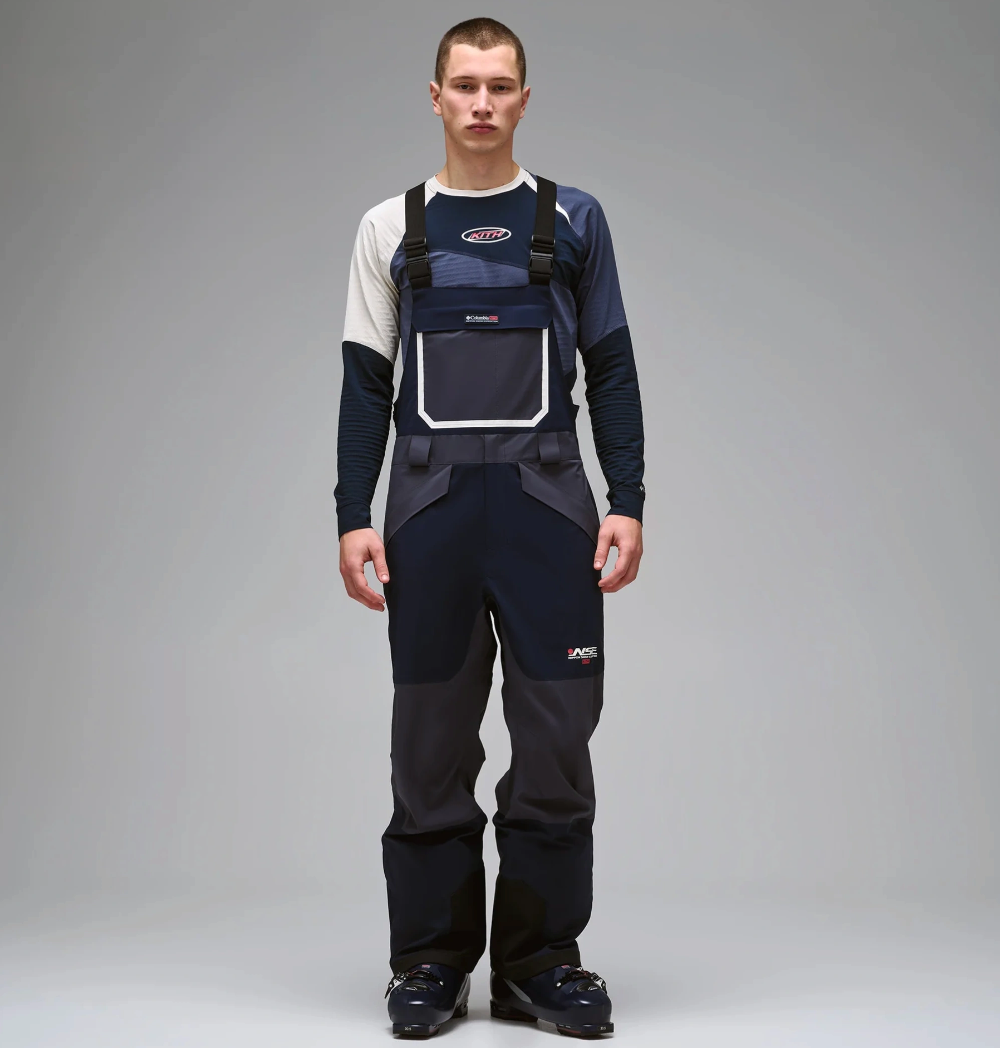 Kith x Columbia ski outfit