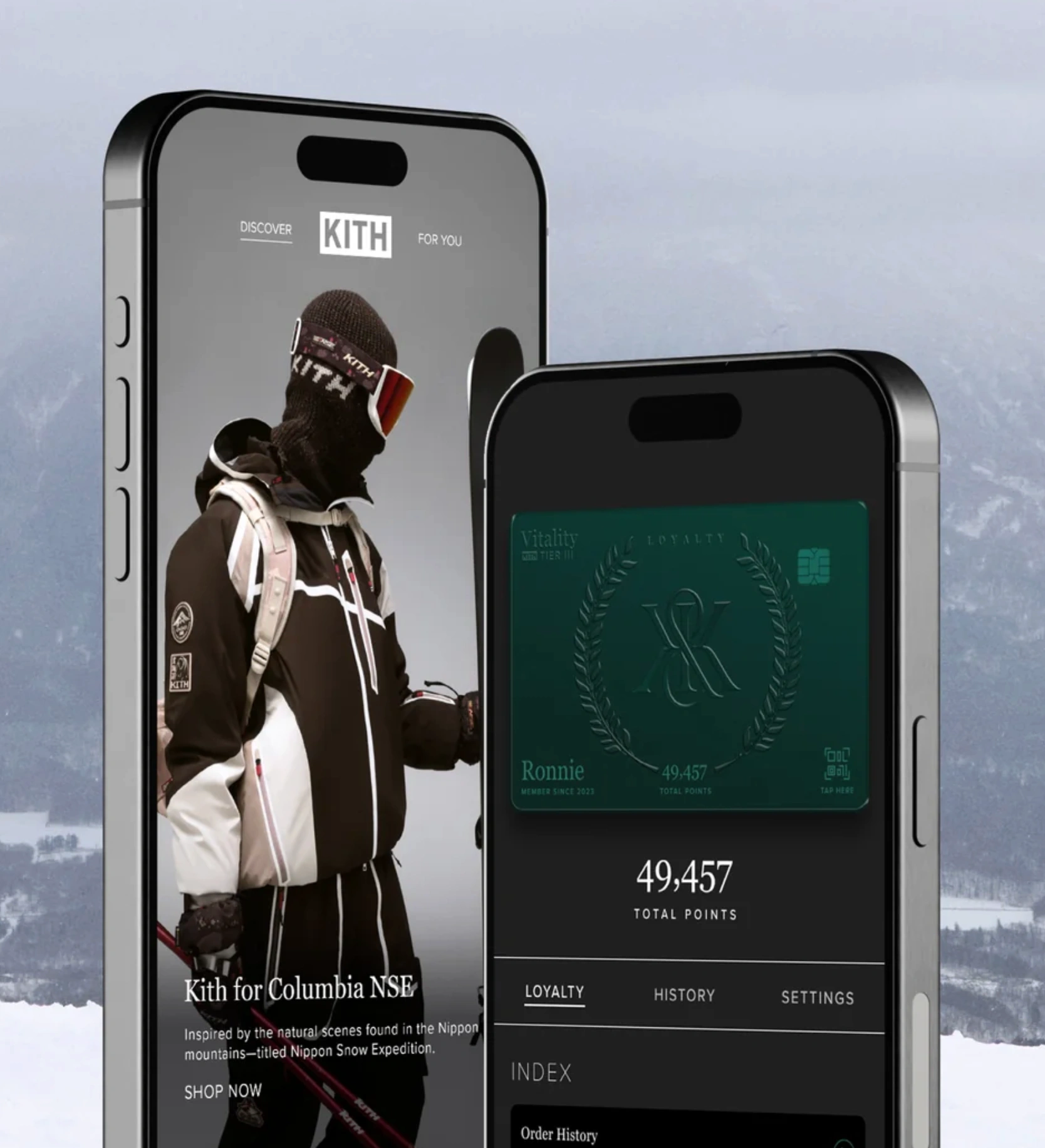 Kith x Columbia on the app