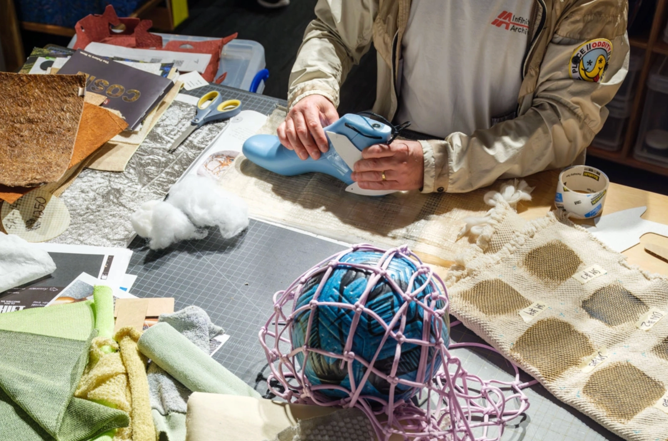 Nike shoemaker in action