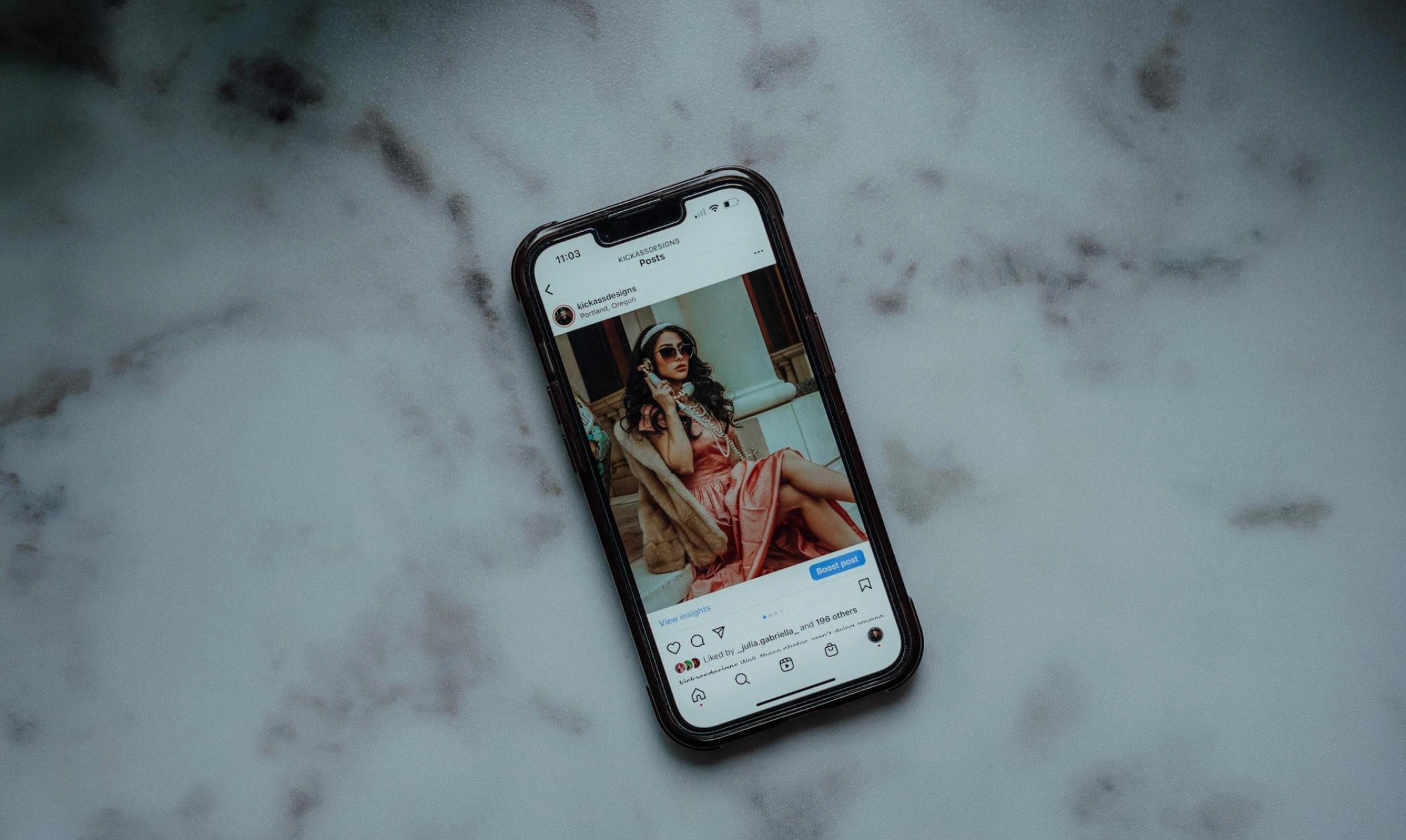 Instagram influencer post