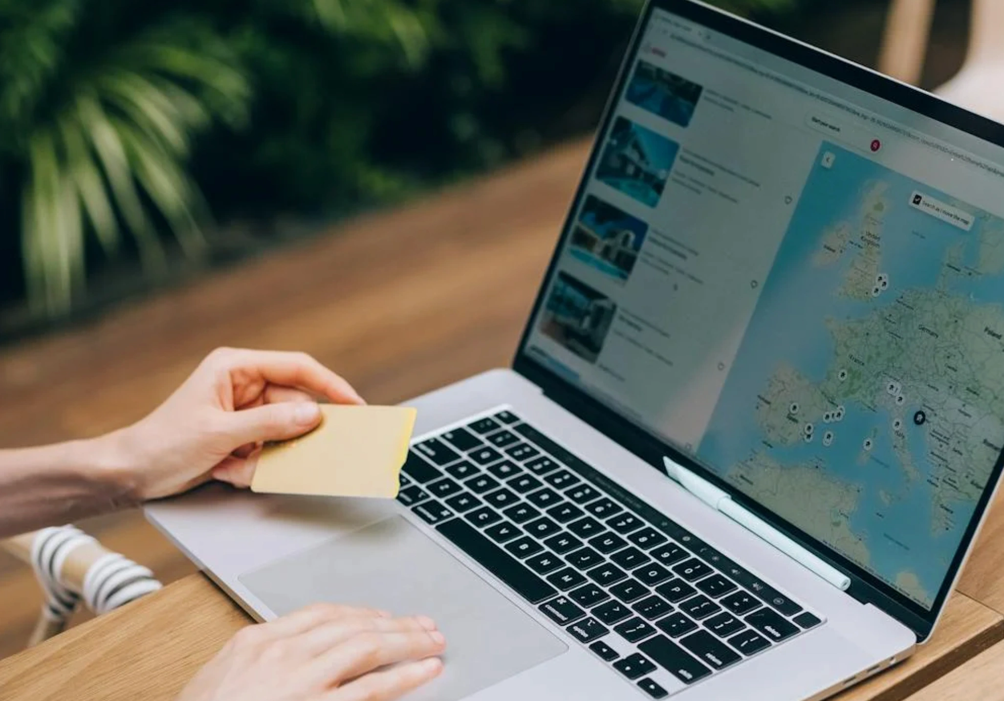 person searching on an online map network