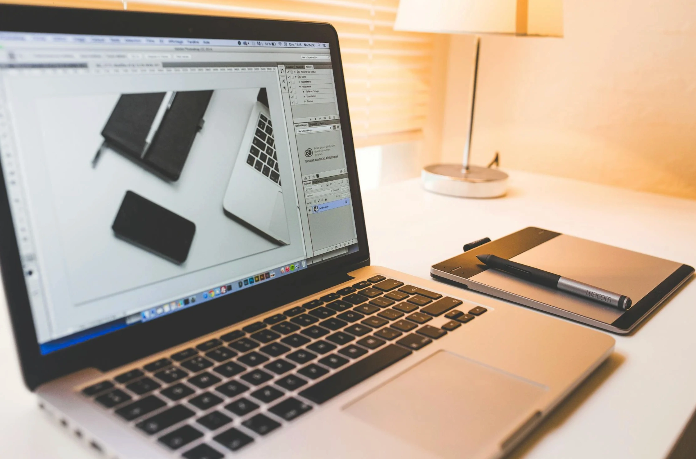 image editing on laptop