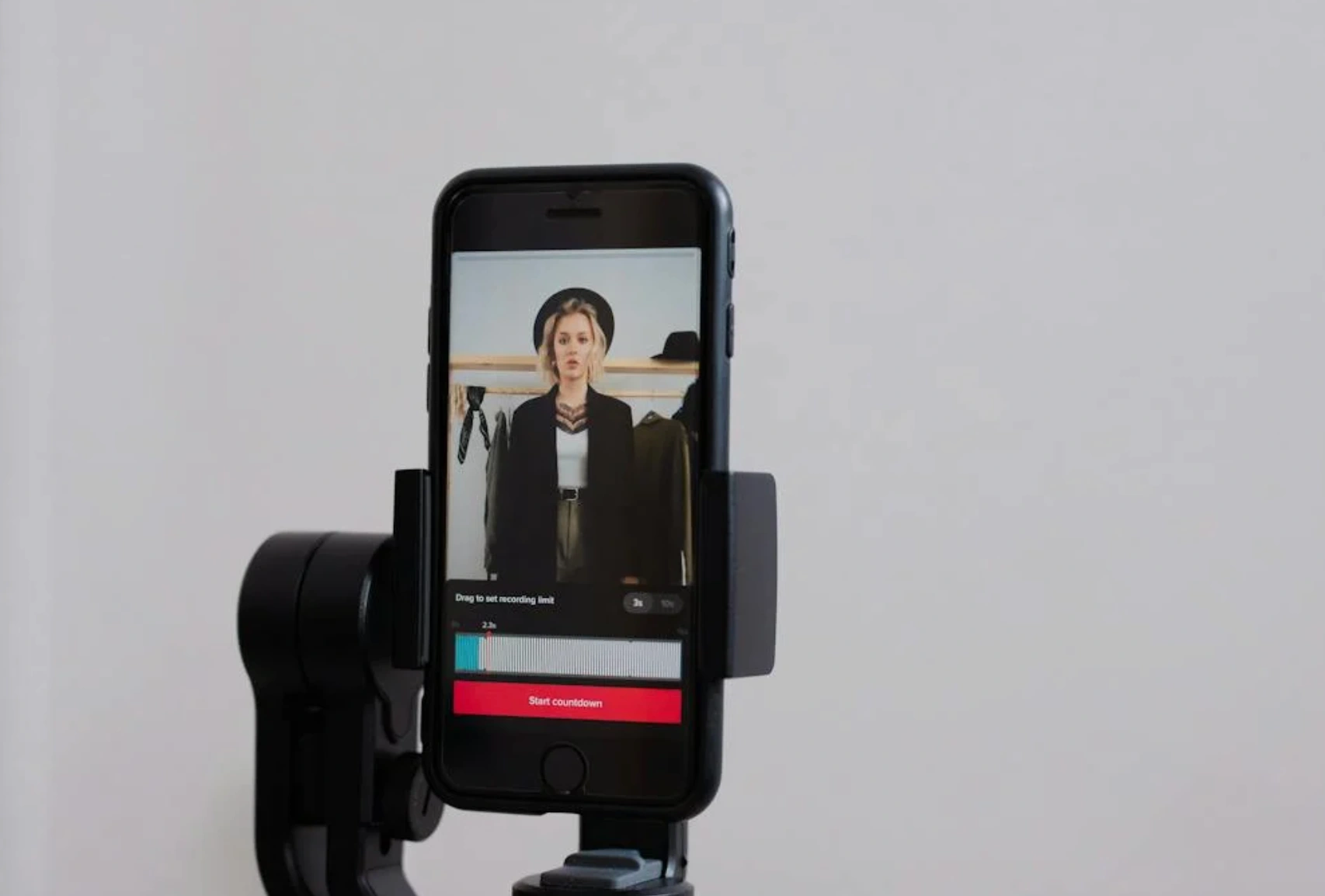 woman recording herself