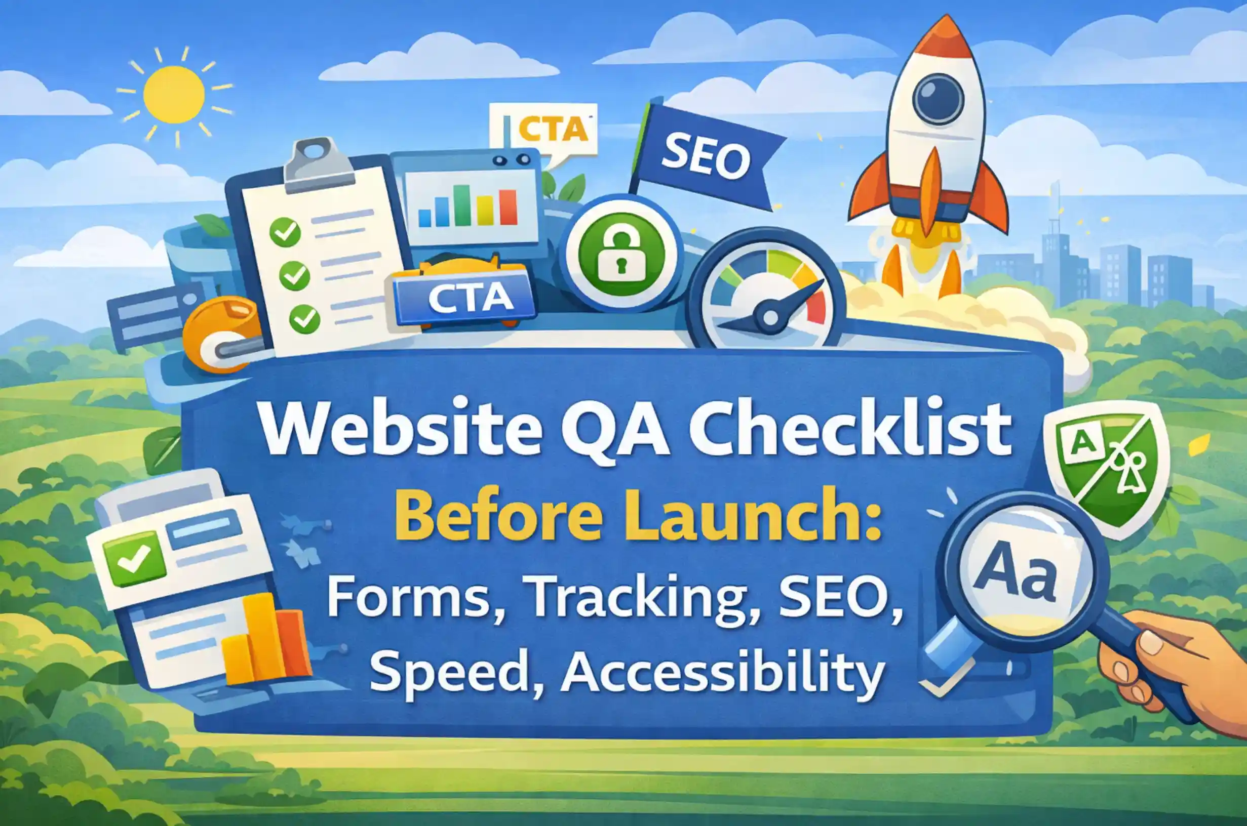 Website QA Checklist Before Launch: Forms, Tracking, SEO, Speed, Accessibility