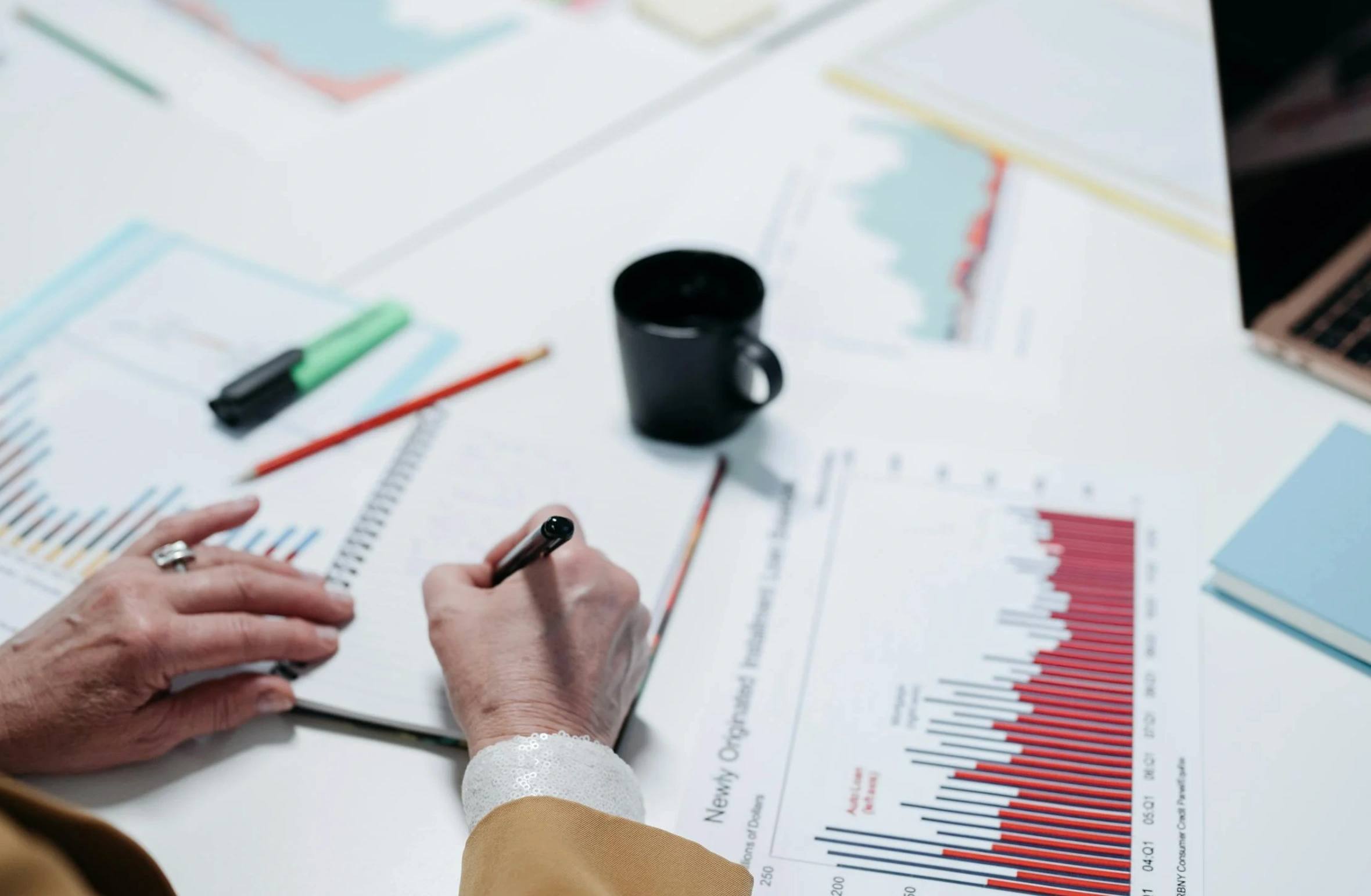 person writing notes