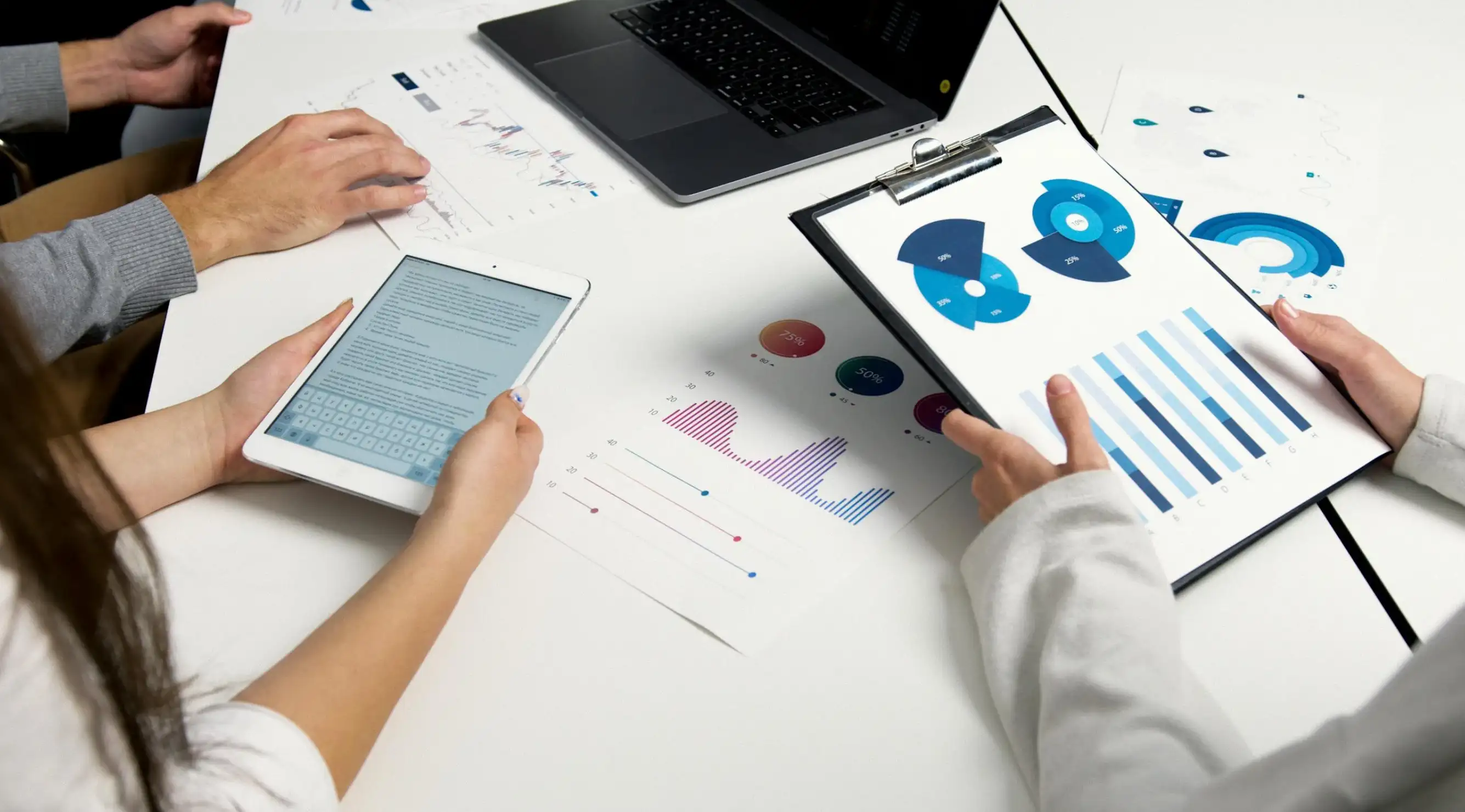 People analyzing analytics