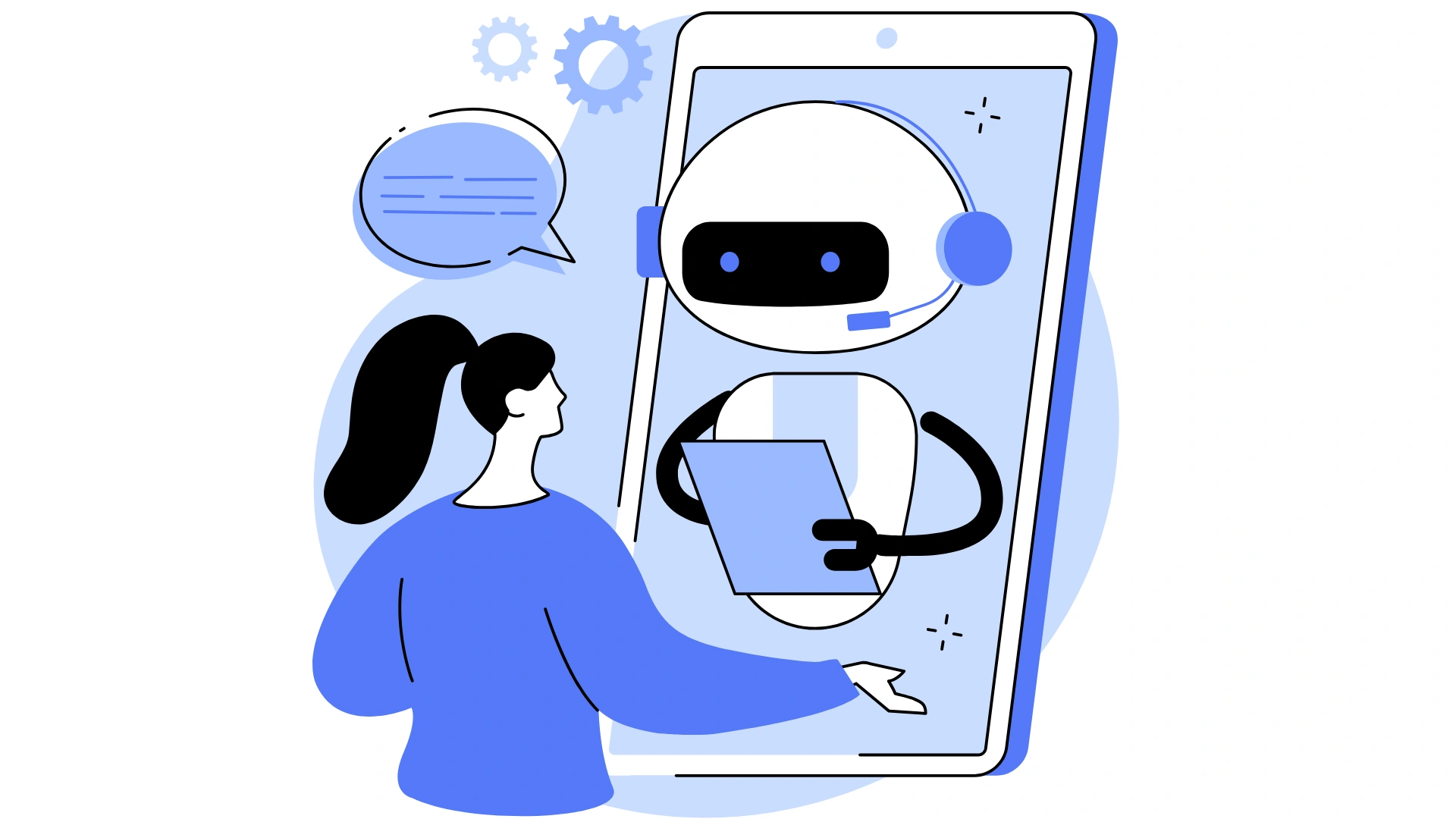 talking to an AI chatbot