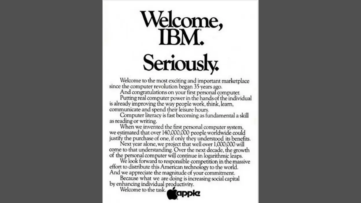 Welcome, IDM. Seriously Apple Ad