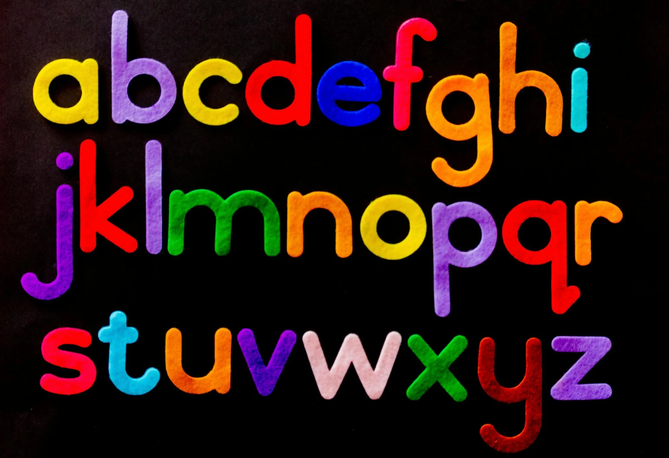 colorful alphabet letters
