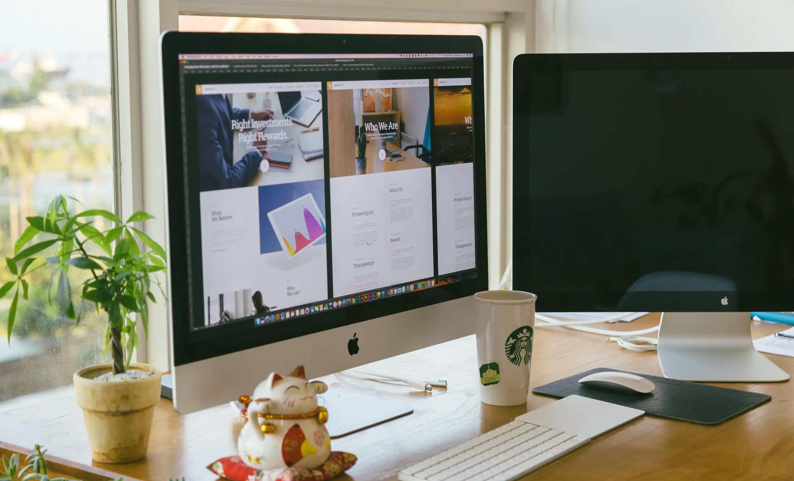 website design layout on PC