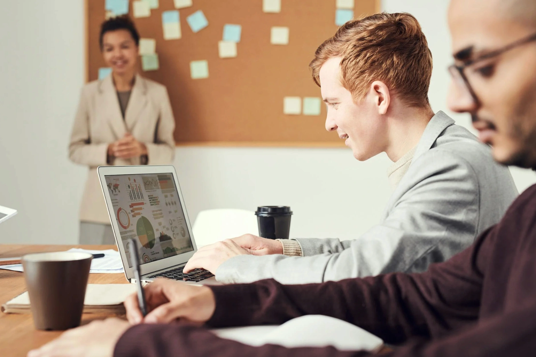 group of people analyzing data