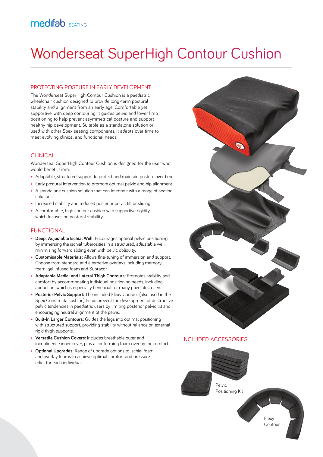Wonderseat SuperHigh Contour Cushion brochure