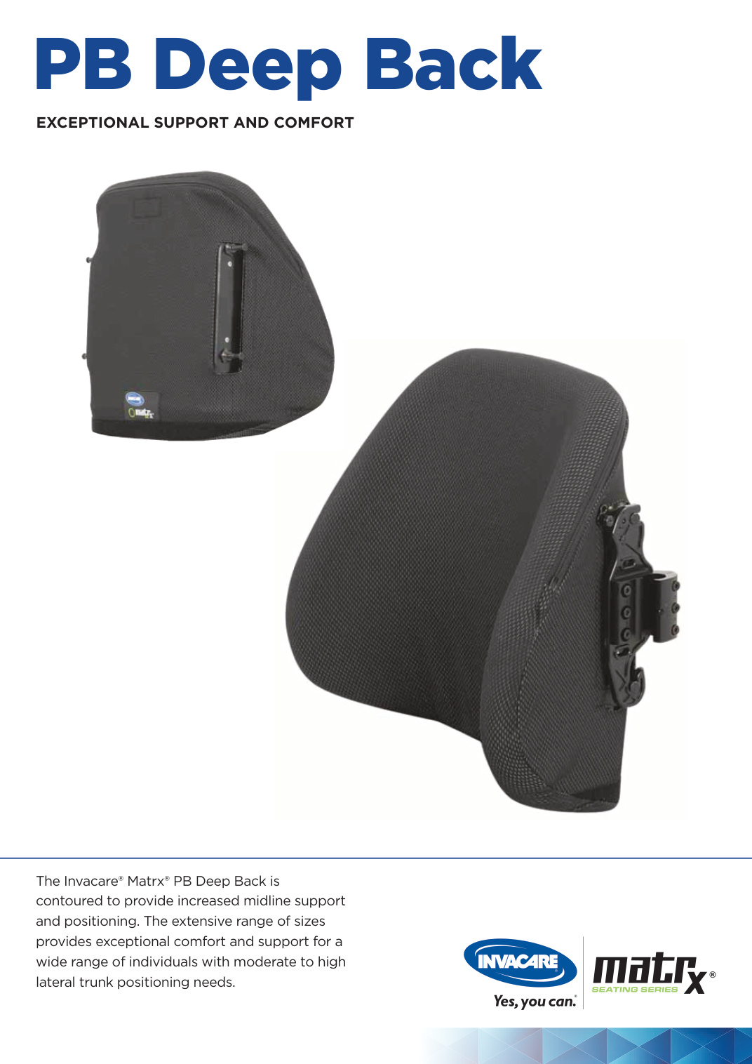 Matrx PB Deep Back brochure
