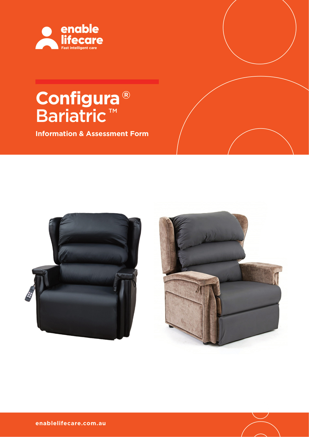 Accora Configura Bariatric Tilting Lift Chair brochure
