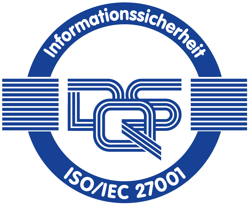 ISO/IEC 27001 Zertifikatssiegel für Qualitätsmanagement