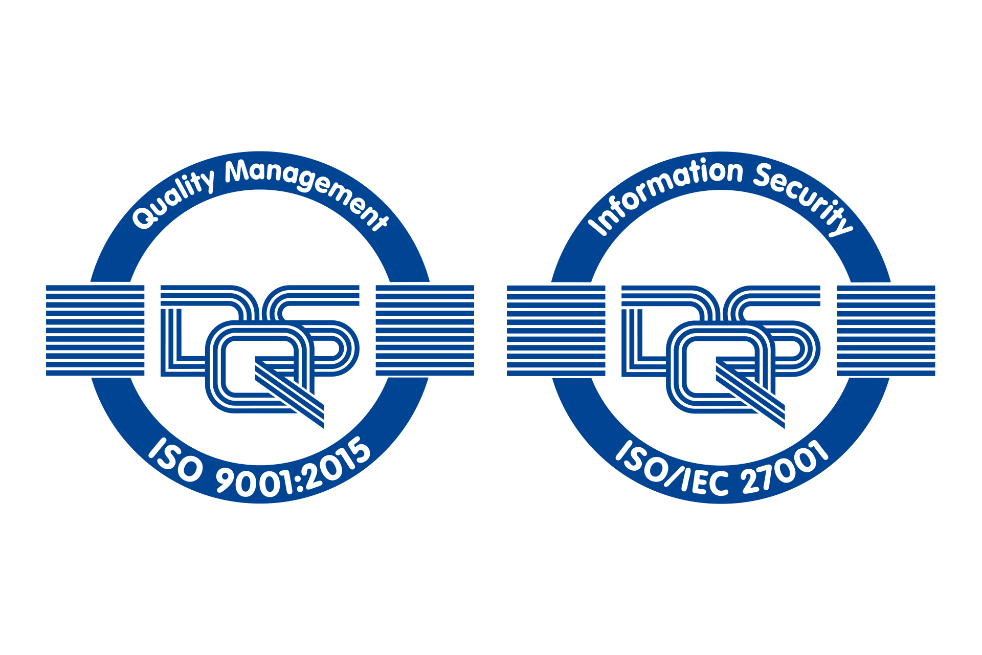 ISO 27001- und ISO 9001-Siegel