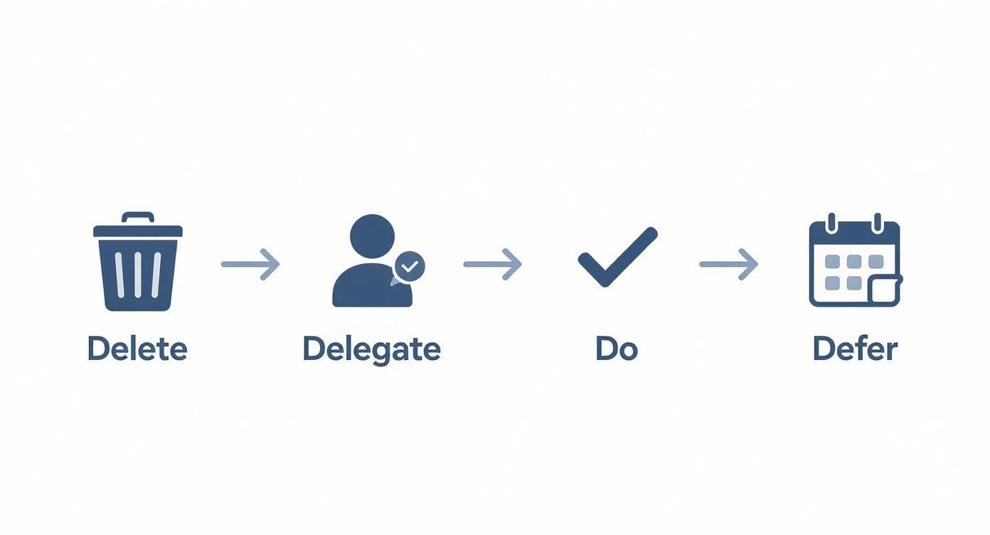 Infographic about how to manage email overload