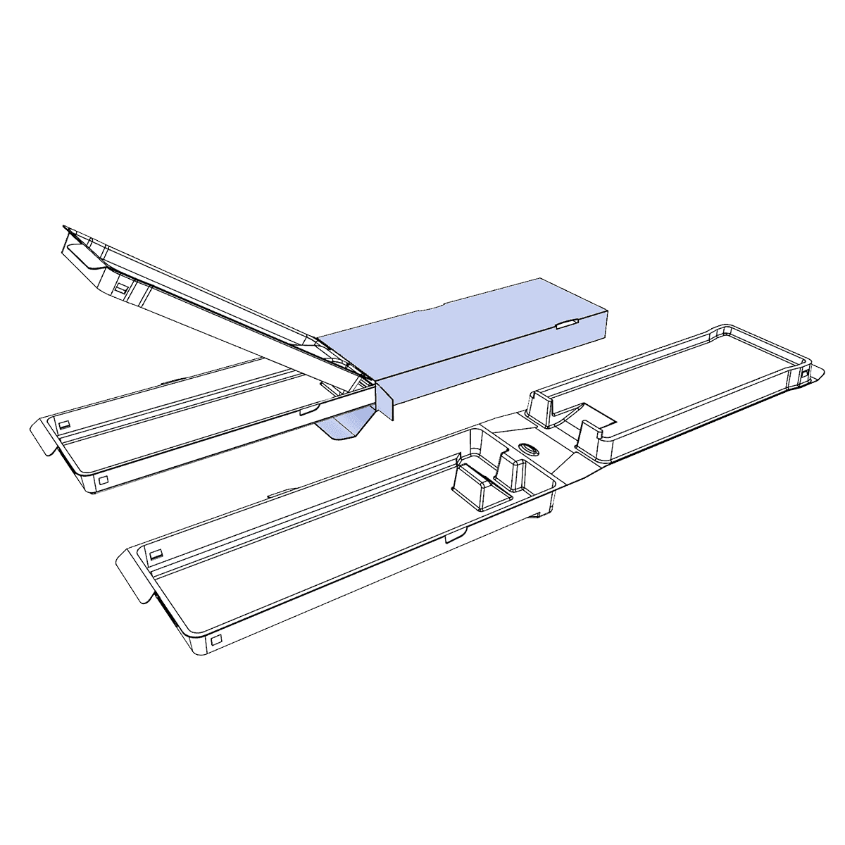 Locked4Kids child-resistant clamshell with a hinge at the back