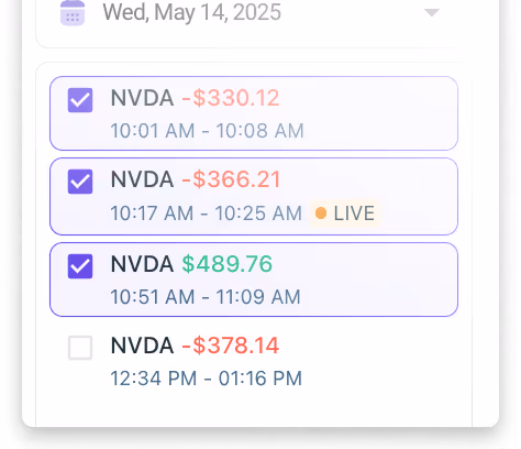 TradeZella Trade Replay feature — jump to any execution point