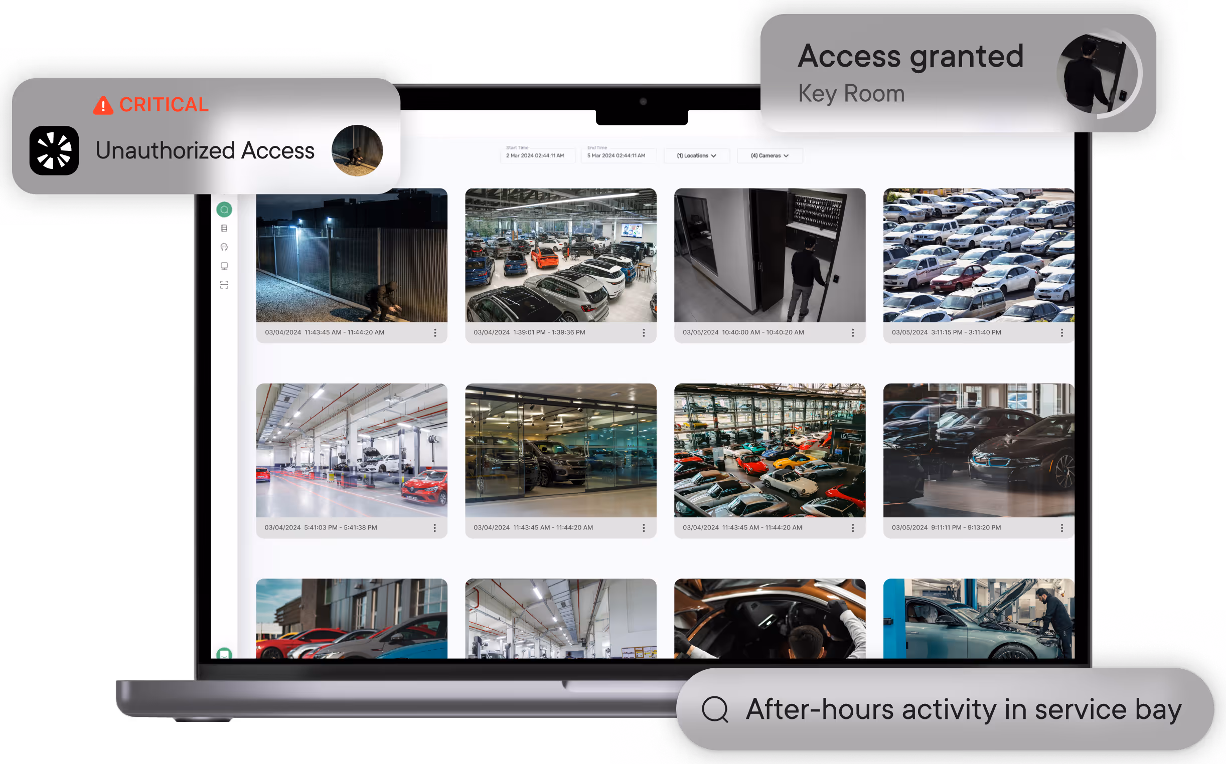 Car Dealership Security Cameras with Real-Time AI Monitoring