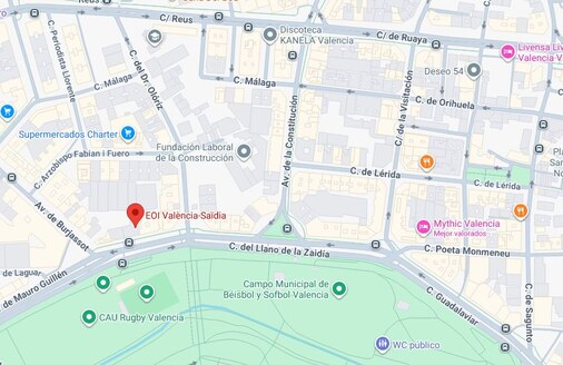 Mapa de la EOI València–Saïdia