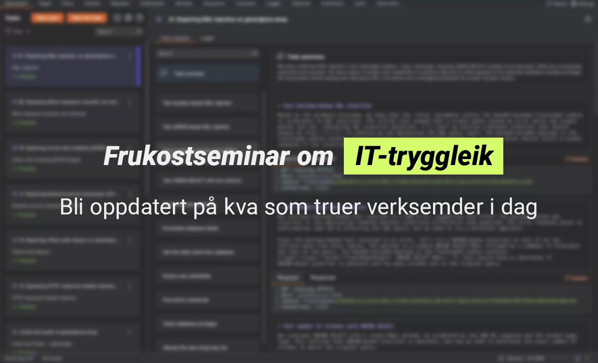 Frukostseminar om IT-tryggleik
