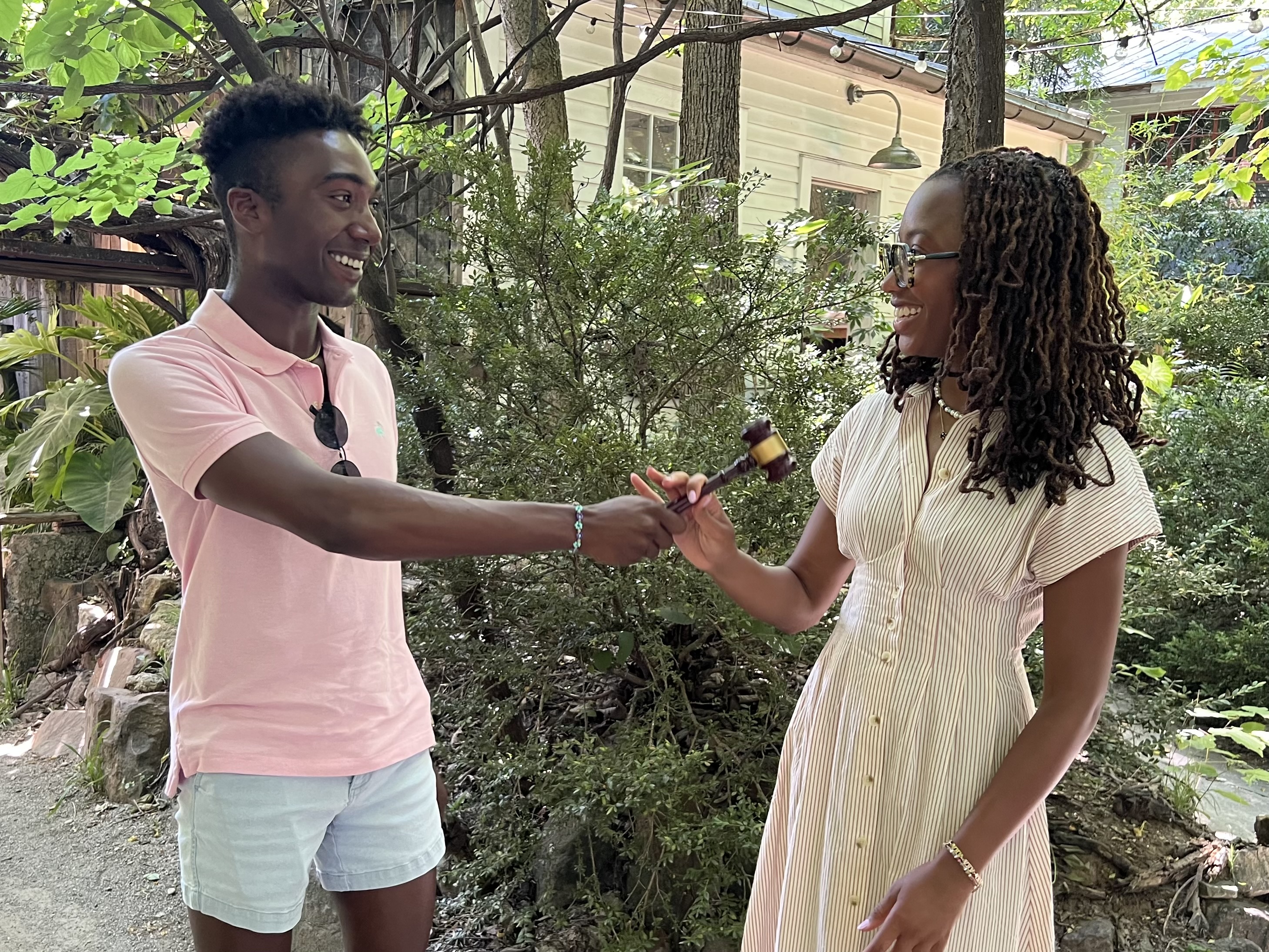 Andrew Brennen Passes the Board Gavel to Zoë Jenkins