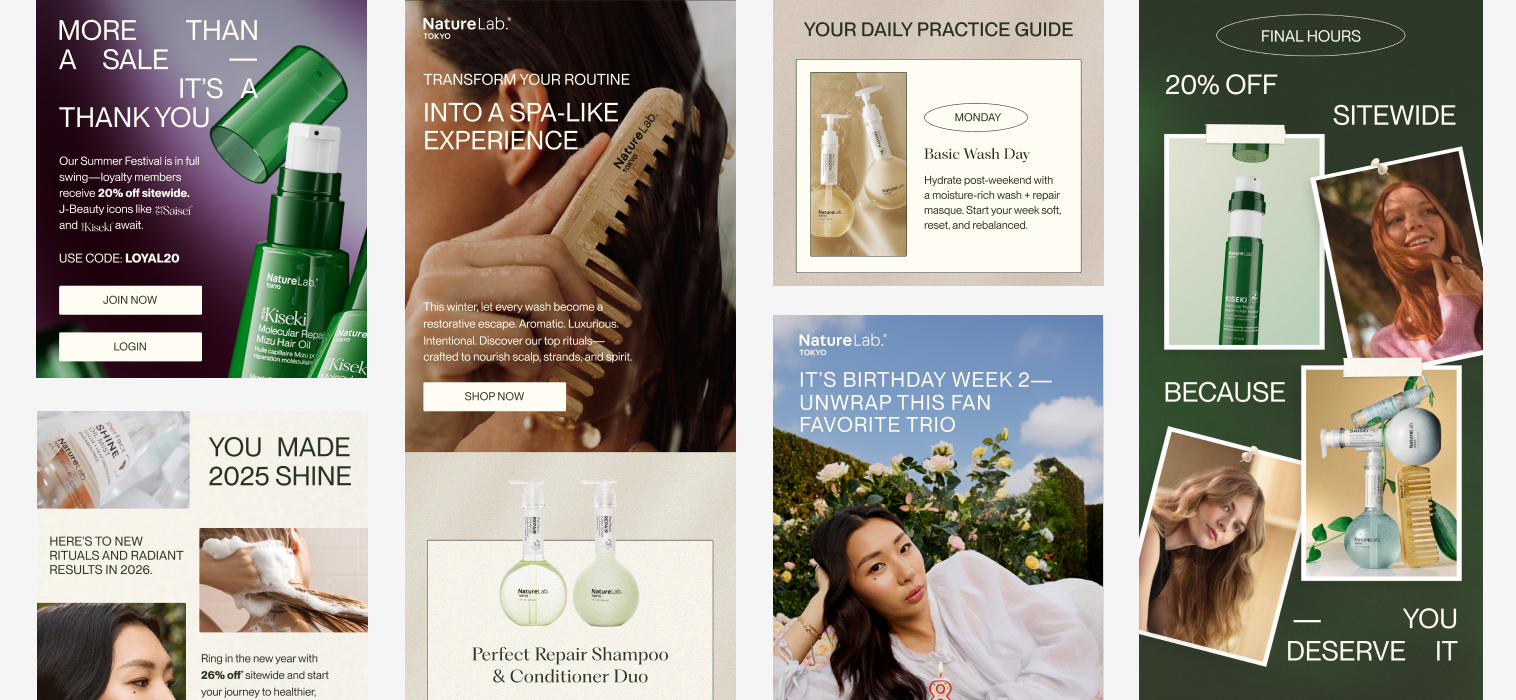 NatureLab. TOKYO email campaigns by Retencity