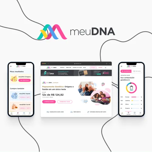 MeuDNA Website & App Screenshots