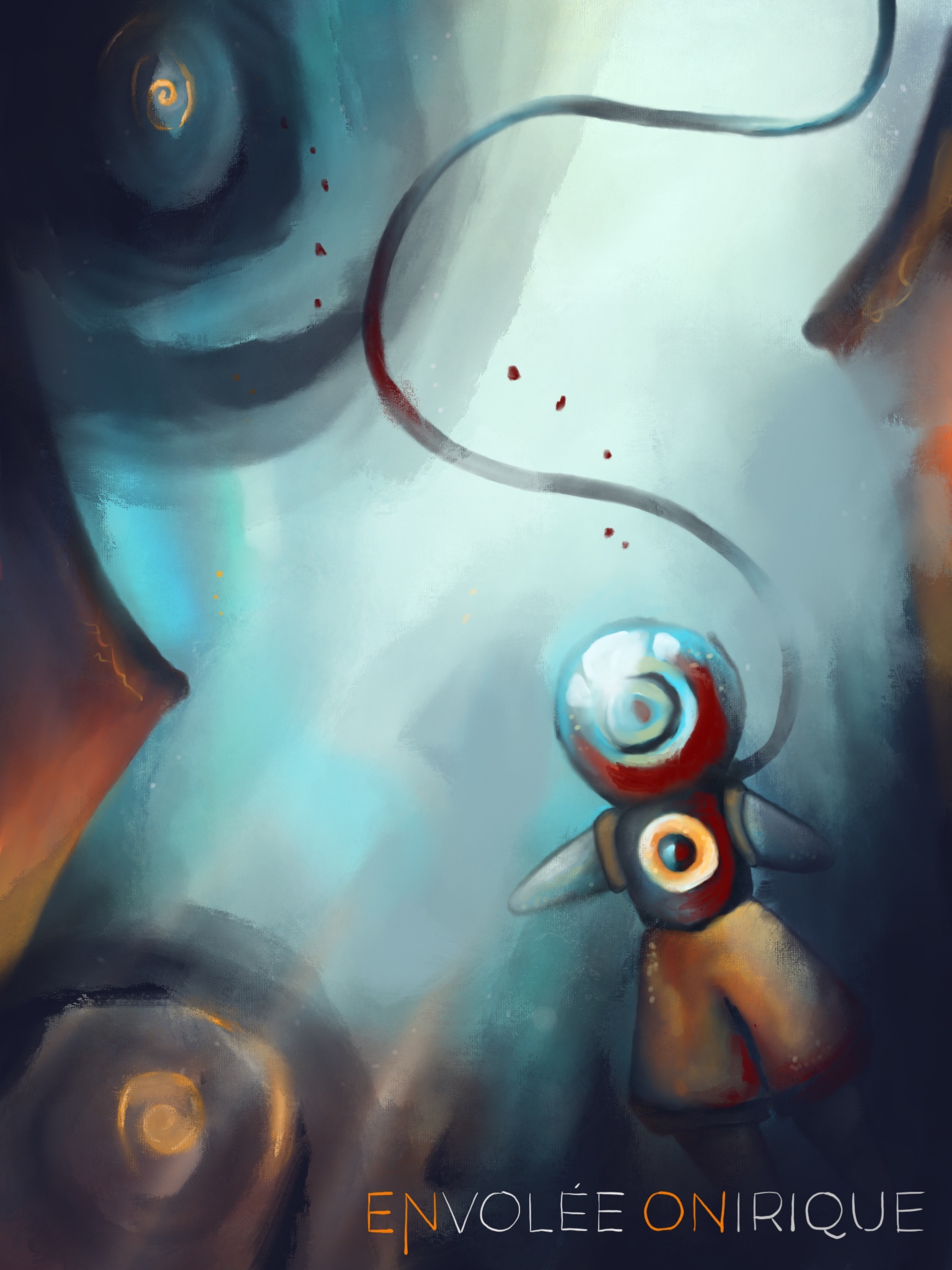 Digital Art - Procreate - Watercolor - Illustration - 

Digital Illustration by Annika Richter designed in Procreate belonging to the Series calles "A phantastic journey". 

These images show different aspects of inner and outer travel taking you into a world inside your mind. To travel means to change. According to the artist, life itself can be interpreted as a kind of journey, making the adventures of inner and outer travel a kind of mirror to the omnipresent change in life itself. 

A person in vibrant colors in a dreamy underwater setting. Their head is in a diving suit and they seem a bit alien. A Band is providing them with air - or is it strangeling them? Are they alive or are they dead, are they diving up or down into the mystical depths of something that could be both deep underwater or high above the ground. 

