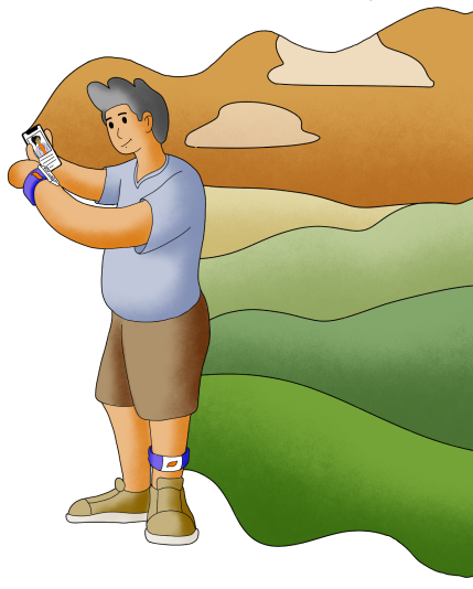 Patient using medical or wellness wearables