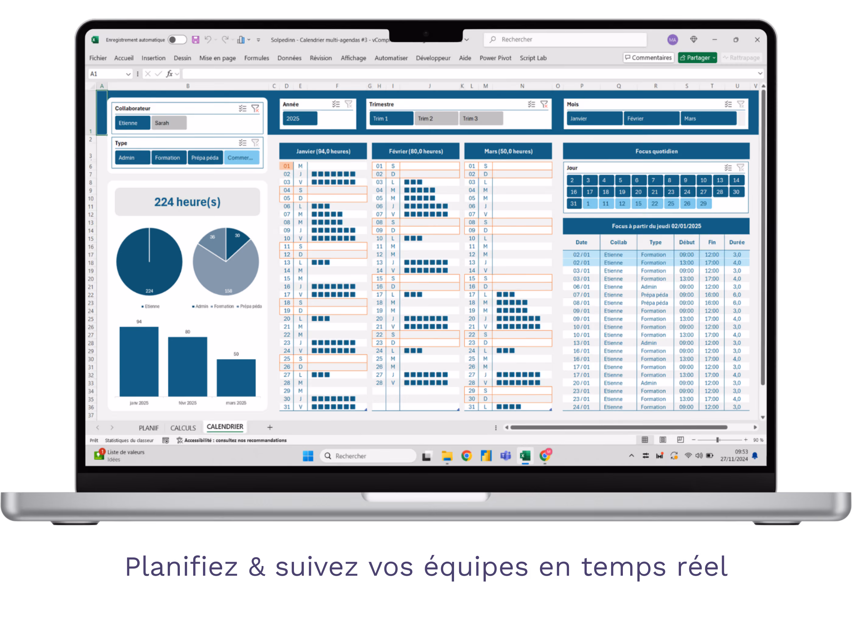 mockup tableau de bord rh - Solpedinn