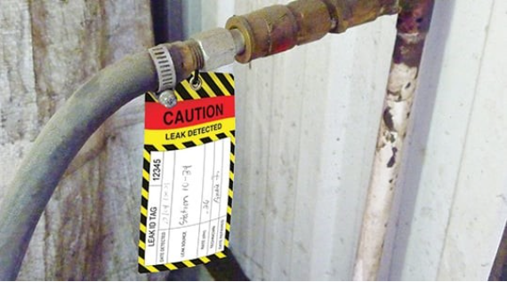 A close-up of a pipe with a caution signAI-generated content may be incorrect.