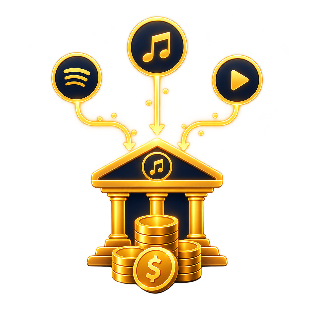 Music royalty sources included in a SongShare offering