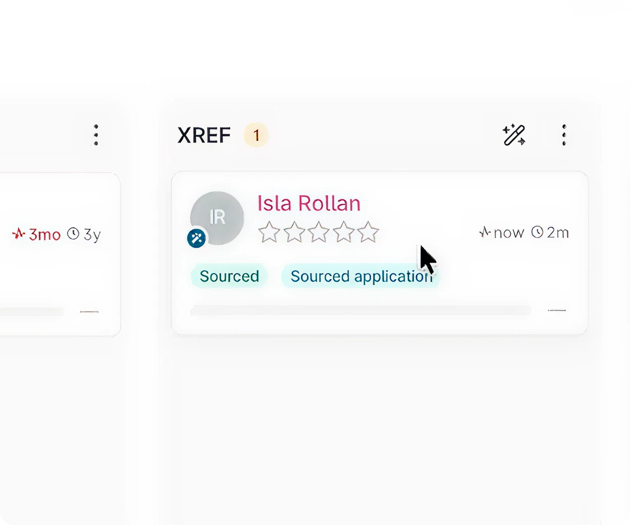 Drag candidate to automatically send to Xref