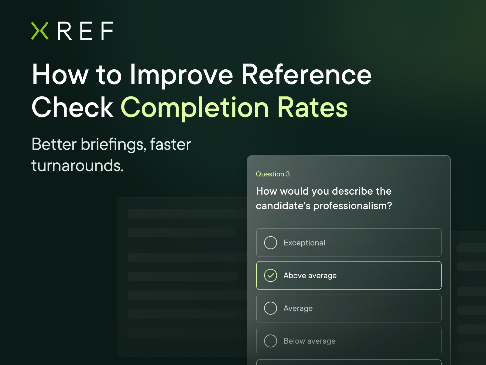 How to Improve Reference Check Completion Rates Header | Xref