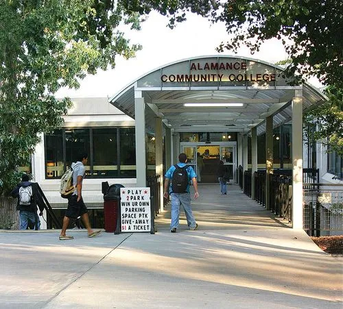 Alamance Community College campus building entrance