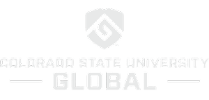 Logo of Colorado State University Global with a shield emblem above the text.