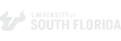University of South Florida logo featuring a stylized bull head to the left of the text.