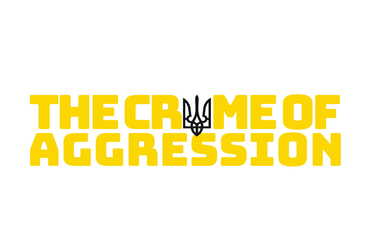 The crime of aggression logo yellow