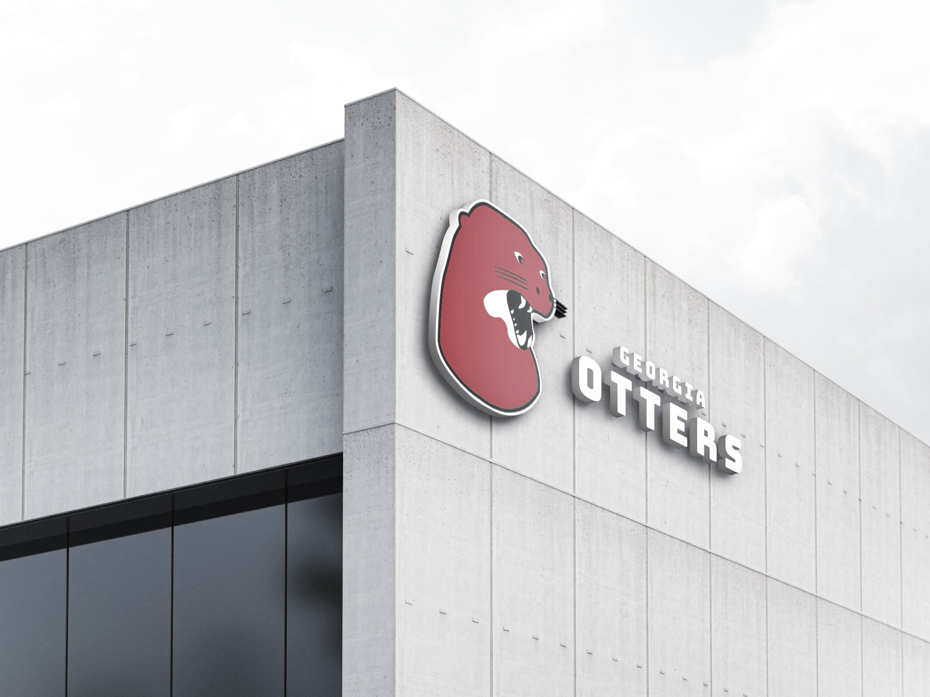 Building sign mockup