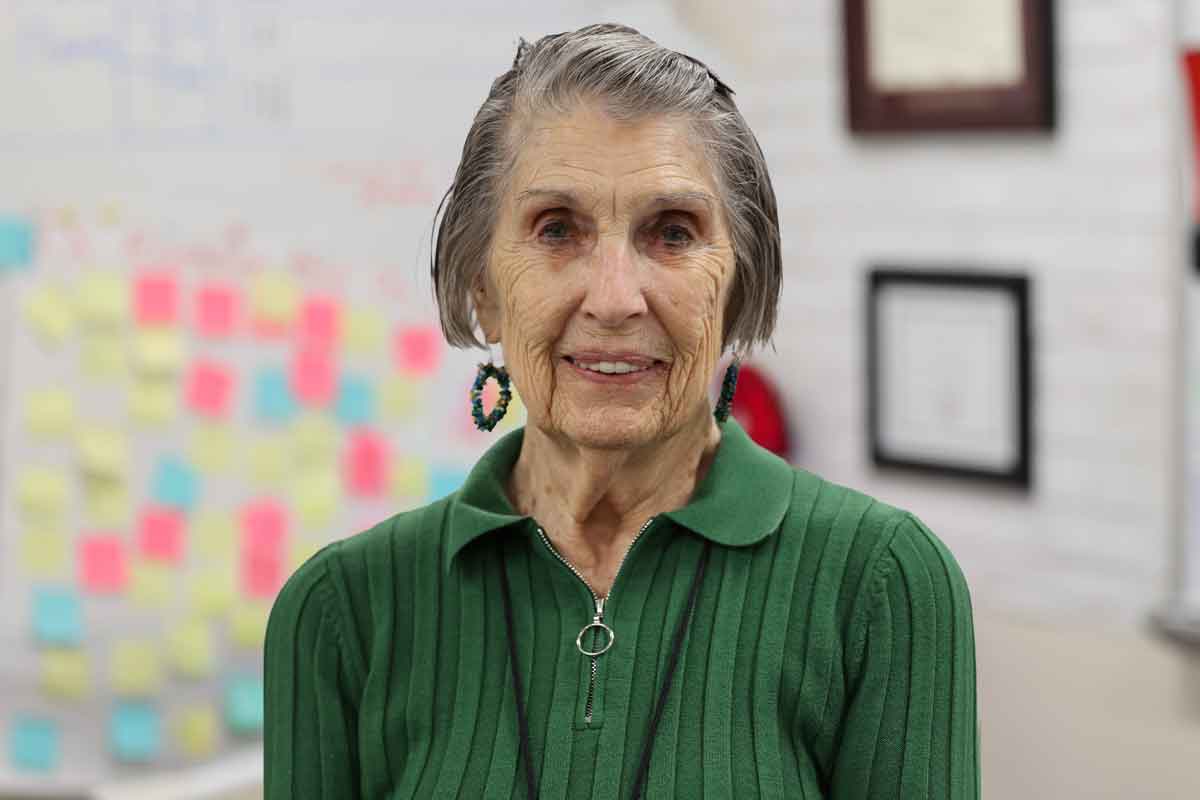 Substitute teacher JoAnne Grubbs