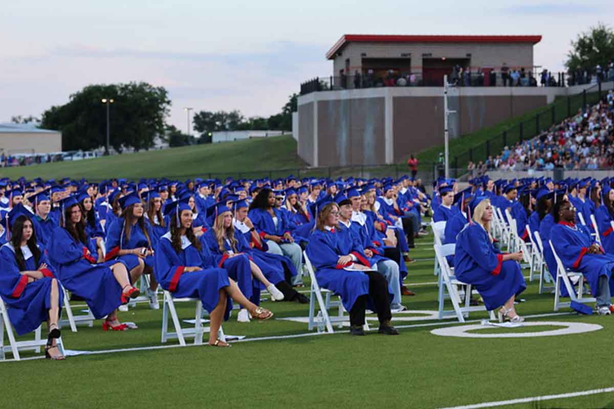 MHS students at graduation.