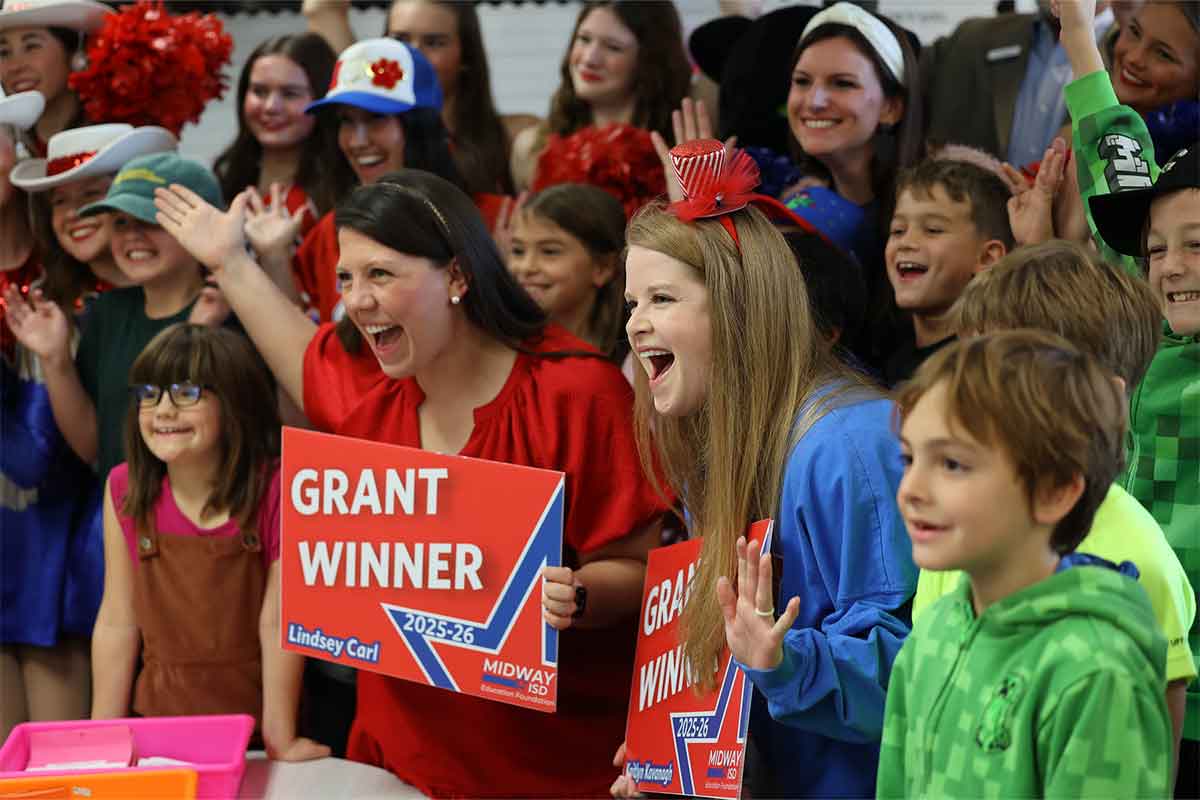 Teachers excited to receive a grant from the Midway Education Foundation