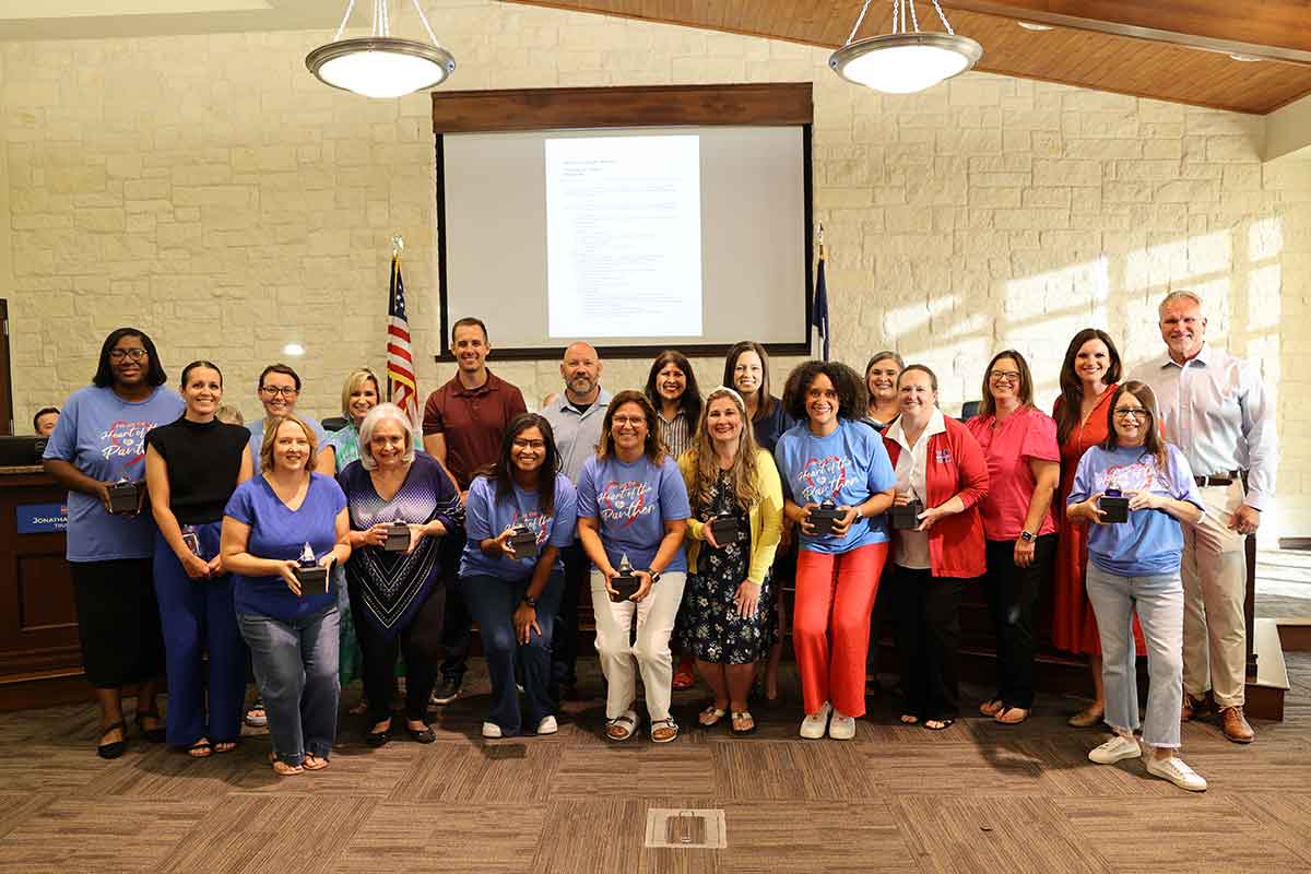 Support Staff receiving awards at school board meeting